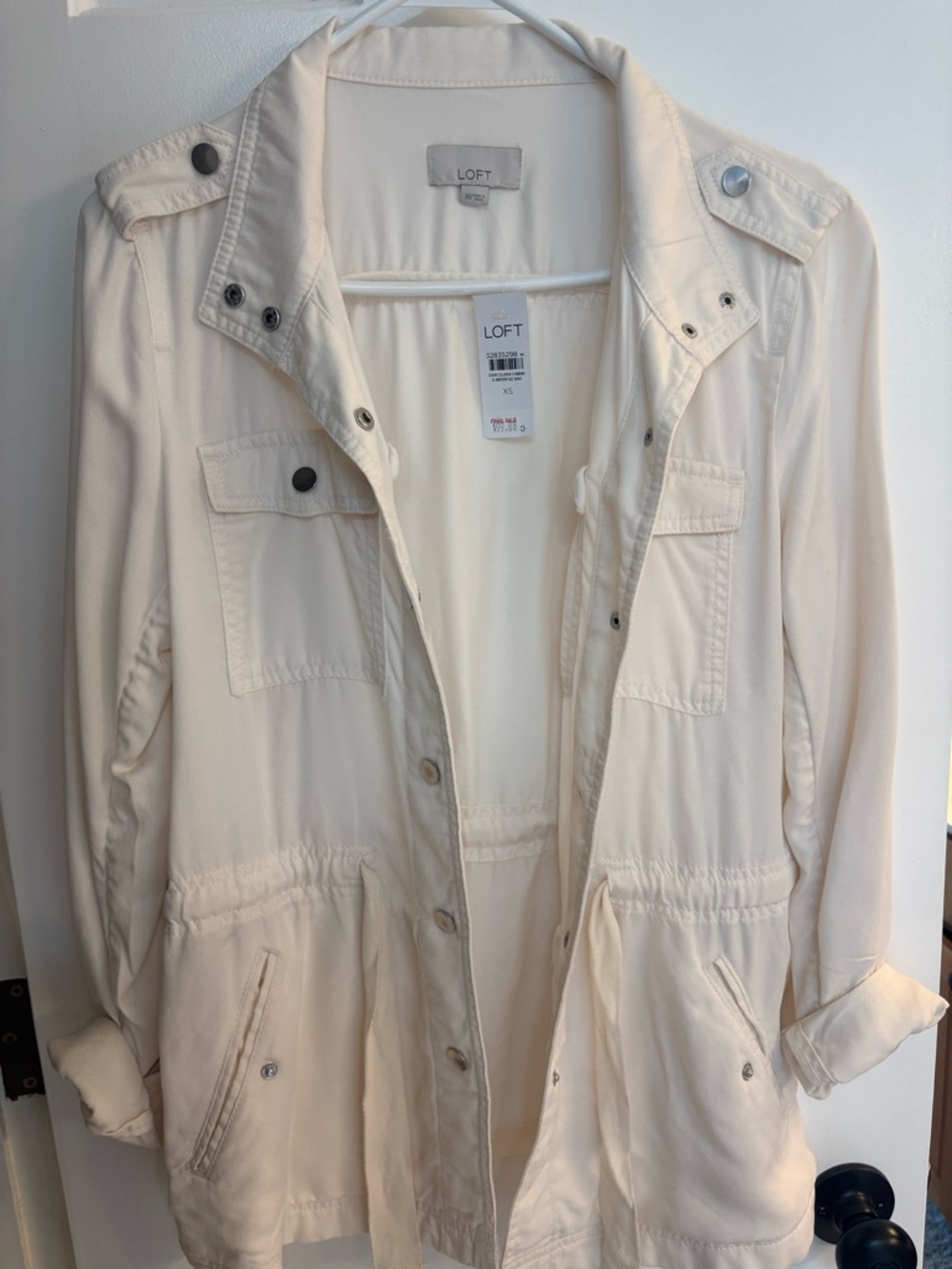 LOFT Cream Utility Anorak Jacket